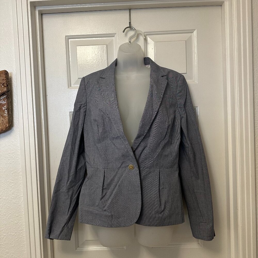 Banana Republic Grey Peplum Blazer